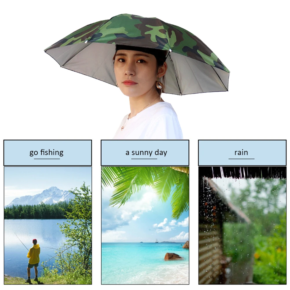 Солнцезащитная шляпа-зонт, складные рыболовные шляпы для мужчин, Кепка для зонта с защитой от дождя, кепка для кемпинга, рыболовный головной убор, кепка
