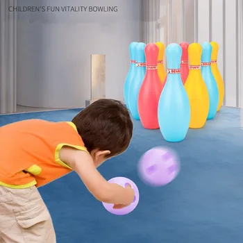 Боулинг для родителей и детей, спортивная интерактивная игра в помещении и на открытом воздухе, забавный детский набор для боулинга, интерактивные игрушки для отдыха для детей