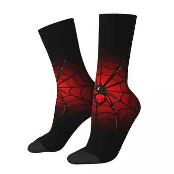 Забавный Счастливый носок для мужчин, Черная вдова, паук, хип-хоп, животные-пауки, Качественный носок с принтом экипажа, Повседневный подарок