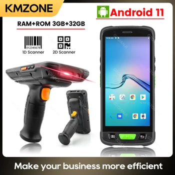 5,5-дюймовый Android PDA Считыватель QR-Кода с Портативным Терминалом Дальнего Действия Сканер Штрих-кода Bluetooth 1D/2D Считыватель Штрих-Кода с Рукояткой Пистолета