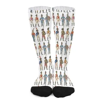 Наполеоновская форма неаполитанской армии, носки с накладками, длинные носки, мужские носки с подогревом