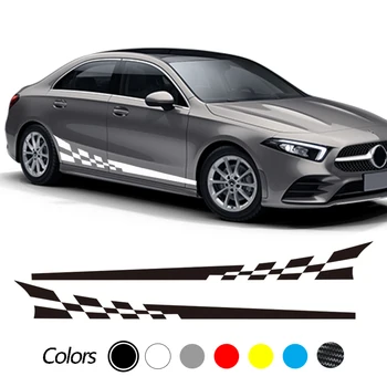 Издание 1 Стильная Наклейка в Боковую Полоску Diy Sport Stickers для Mercedes Benz CLA 45 W117 C117 X117 AMG Глянцевый Черный Белый Красный Серый