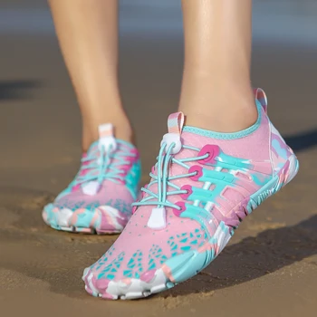 Женская водная обувь, летняя быстросохнущая обувь для плавания в море босиком, пляжная обувь без застежки