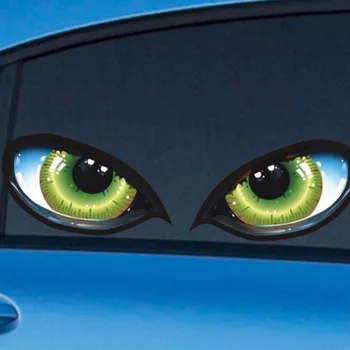 Автомобильные наклейки 3D Стерео Светоотражающие Кошачьи Глазки Автомобильная наклейка Креативная наклейка на зеркало заднего вида Универсальные наклейки для глаз