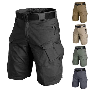 Мужские городские военные тактические шорты, уличные водонепроницаемые износостойкие шорты-карго, быстросохнущие походные штаны большого размера с несколькими карманами