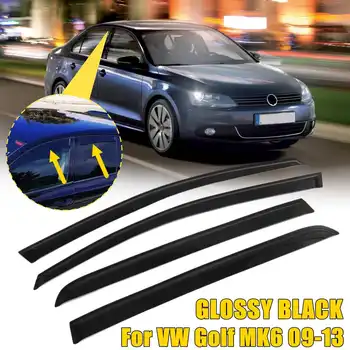 4ШТ Ветровые дефлекторы окон автомобиля, тонированные для VW Golf 6-го поколения MK6 2009-2013