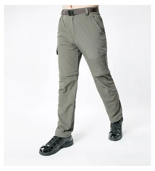 Дышащие Съемные Водонепроницаемые походные брюки Мужские Быстросохнущие брюки Для путешествий на открытом воздухе Треккинговые шорты для скалолазания 7XL