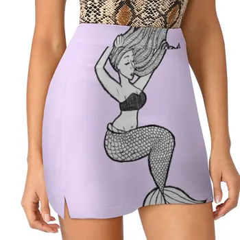 Светонепроницаемая брючная юбка-русалка из морских водорослей, роскошная одежда, женская юбка для девочек, женская мини-юбка