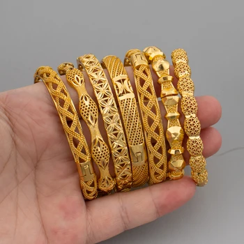 Итальянский браслет для мужчин и женщин, Дубайский медный браслет с покрытием из 18-каратного золота, Эфиопский дизайнерский браслет ручной работы, свадебные украшения, подарки для вечеринок