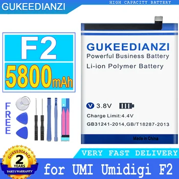 Аккумулятор GUKEEDIANZI емкостью 5800 мАч для UMI Umidigi F2 Big Power Bateria