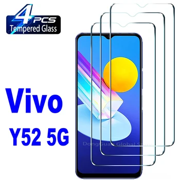 4шт Закаленное Стекло Для Vivo Y52 5G Y52s Y53S Y50 Y30 Y54S Y55S Y72 5G Y76 5G Y76S Y77E Защитная Стеклянная Пленка Для Экрана