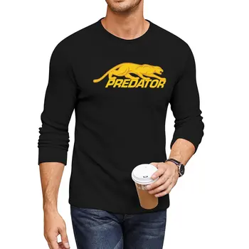 Новая длинная футболка с логотипом PREDATOR CUES, черная футболка, однотонная футболка, одежда в стиле хиппи, рубашка с животным принтом для мальчиков, мужские футболки