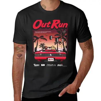 Винтажная футболка Out Run Retro Arcade, футболка оверсайз, одежда каваи, футболка для мальчика, мужские футболки с коротким рукавом, высокие футболки