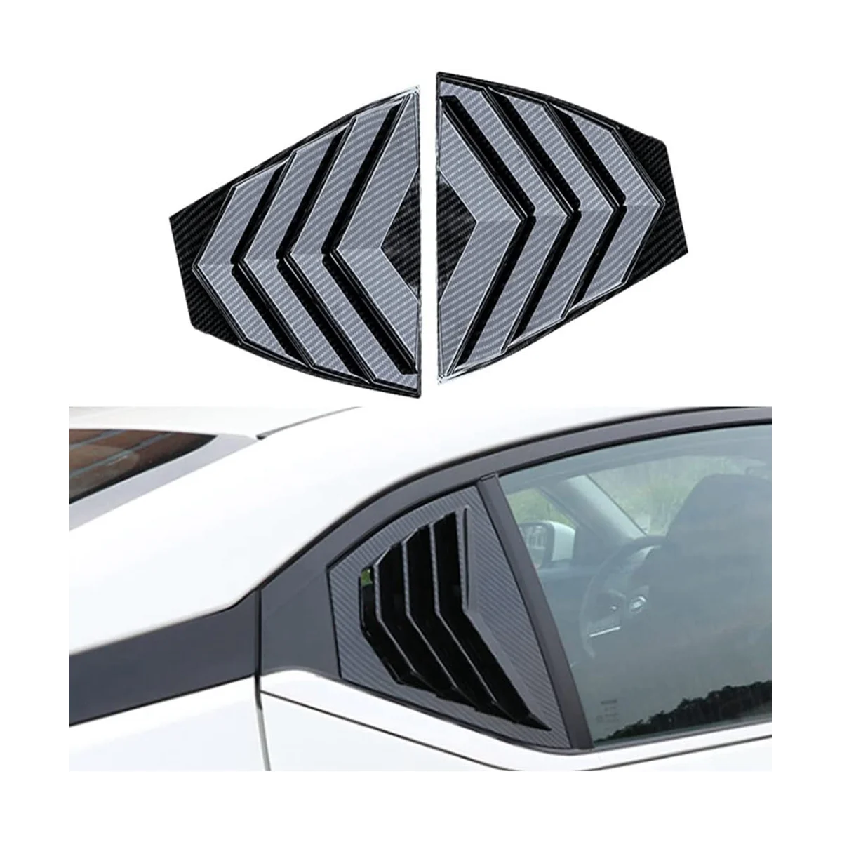 Жалюзи на заднем боковом стекле, солнцезащитный козырек, крышка панели жалюзи для Sentra 2020-2022 - Углеродное волокно