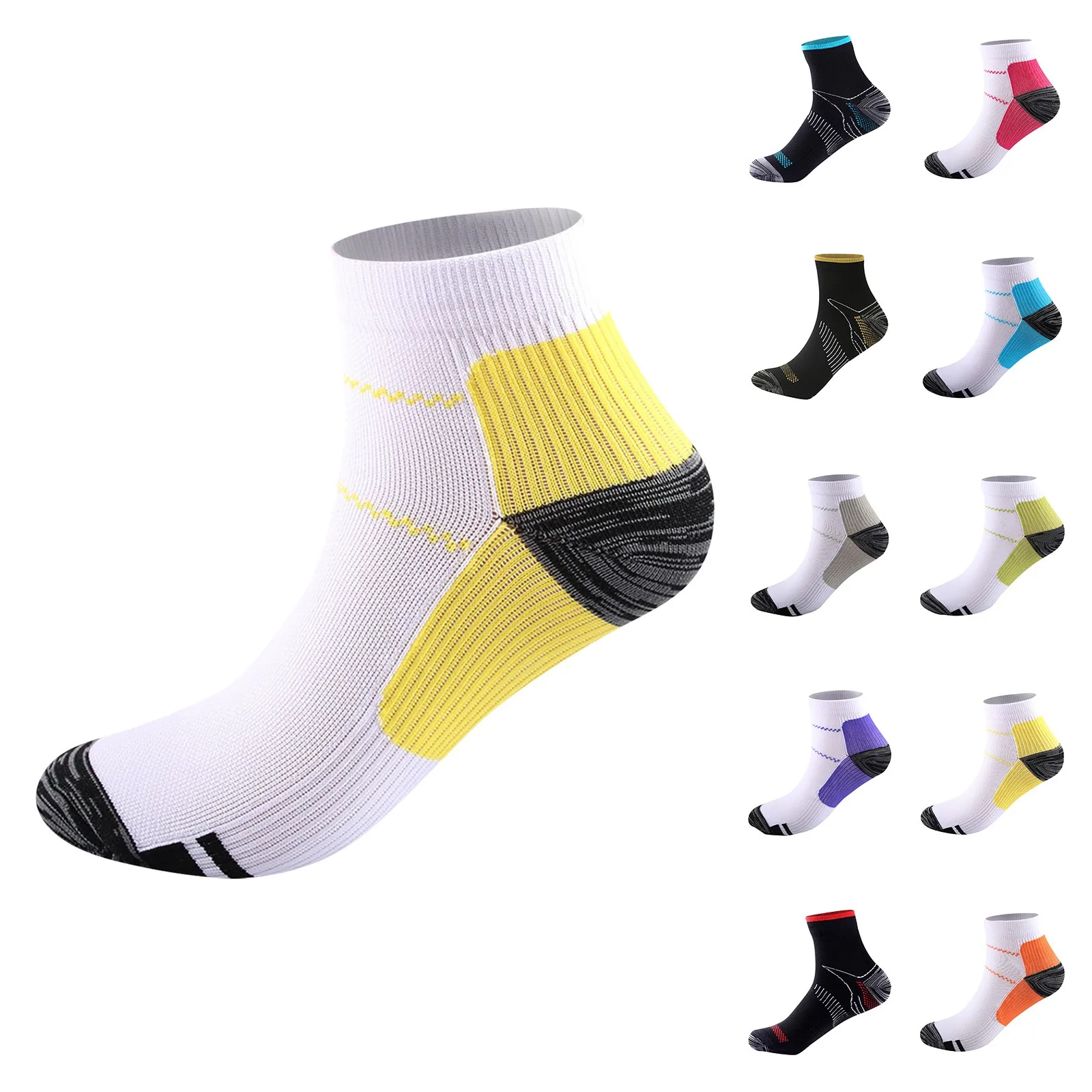 Мужские хлопчатобумажные носки, противоскользящие чулки, дышащие баскетбольные спортивные велосипедные носки, впитывающие влагу, короткие длинные эластичные носки-трубки