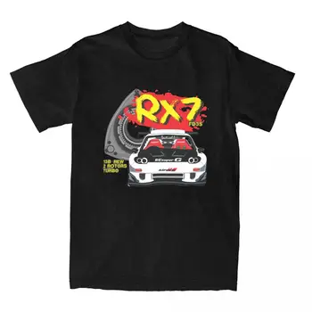 Товары для спортивных автомобилей Mazdas RX-7 Мужская Женская хлопковая футболка Cool RX7 Cars Одежда с коротким рукавом Плюс размер