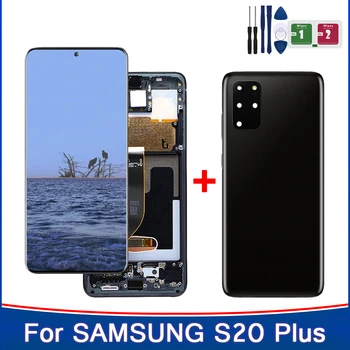 Для Samsung Galaxy S20 Plus Замена Дигитайзера с сенсорным ЖК-экраном для Samsung S20 + S20plus SM-G985 G985F G985F/DS Дисплей + Рамка
