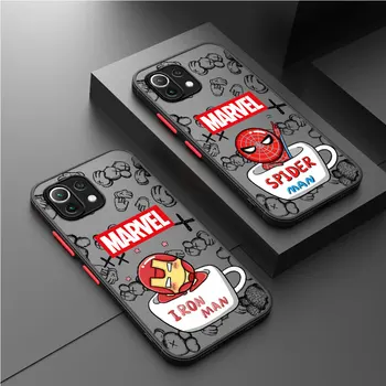 Чехол Marvel Cute Iron Man Back Роскошный Чехол Для Телефона Xiaomi Mi 12T Pro 12 13 Pro 11T Note 10 Lite 13 Ultra 10T 11 Lite 9T 12X