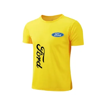 НОВАЯ мужская мода для фитнеса, бега трусцой, дышащая мужская футболка с логотипом автомобиля Ford, высококачественная мужская футболка из 100% хлопка оверсайз