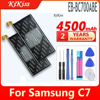 4500 мАч Мощный Аккумулятор для Samsung Galaxy C7 C7000 Аккумулятор SM-C7000 C7010 C7018 Аккумулятор Мобильного Телефона EB-BC700ABE + Бесплатные Инструменты