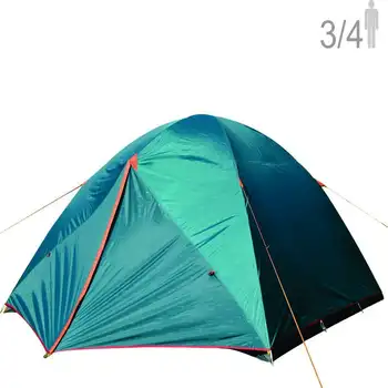 Семейная кемпинговая палатка Colorado Dome на 3-4 человека, 100% водонепроницаемая, простая в сборке и с полным покрытием