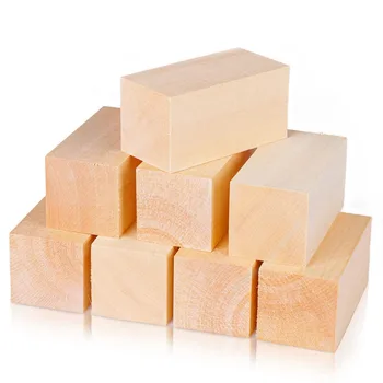 Блоки для резьбы по дереву из липы размером 4 x 2 x 2 дюйма, набор блоков для резьбы по дереву для детей, взрослых, начинающих или экспертов