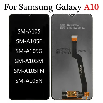 Черный 6,2 дюймов Для Samsung A10 SM-A105F SM-A105G SM-A105M SM-A105FN SM-A105N SM-A105 ЖК-дисплей С сенсорным экраном и цифровым Преобразователем в сборе