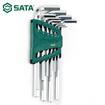Набор шестигранных ключей SATA 10шт с длинным рычагом 09110