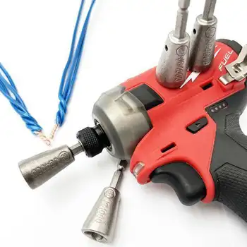 1 шт. Автоматический инструмент для скручивания проводов, инструмент для зачистки проводов, инструмент для снятия кабеля, быстрый разъем для шуруповерта