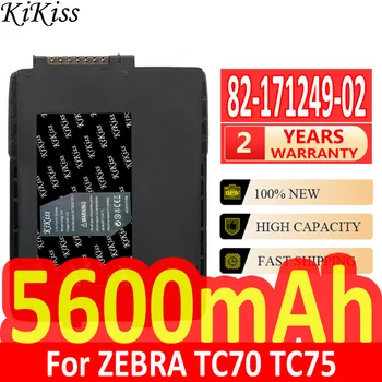 Сменный Аккумулятор KiKiss 82-171249-02 82-171249-01 Для Сканера Символов ZEBRA TC70 TC75 Аккумулятор Большой Емкости 5600 мАч Batteria