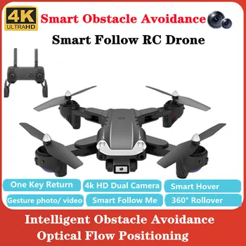 Опрокидывание на 360 ° Интеллектуальное обхождение препятствий RC Drone150M Позиционирование оптического потока 4K Smart Follow Игрушка-квадрокоптер с дистанционным управлением