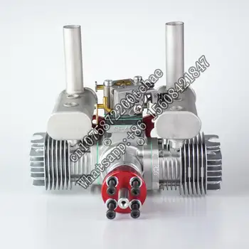 Двухцилиндровый бензиновый двигатель RCGF 40cc, двухцилиндровый с глушителем/воспламенителем / свечой зажигания для радиоуправляемой модели самолета