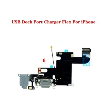 50ШТ Аудиоразъем для наушников, USB-док-порт, Разъем зарядного устройства, Гибкий кабель для iPhone 6 6S Plus