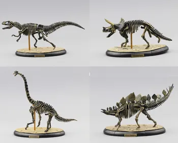 Мир юрского периода Скелет брахиозавра Ископаемый Сборка из ПВХ Игрушки-динозавры Модель Фигурки Лучший подарок Детские развивающие игрушки