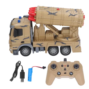 Детский игрушечный бронированный грузовик с дистанционным управлением, 6 картриджей, Свет, звук, высокая имитация радиоуправляемых транспортных средств с откатным ходом, игрушка