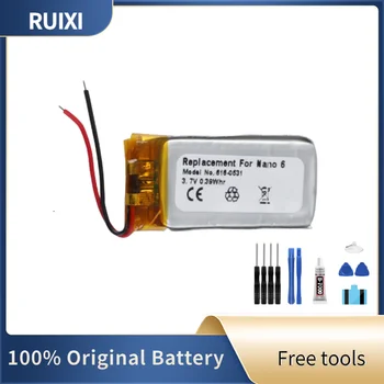 RUIXI Original 616-0531 Аккумулятор для iPod Nano6 6G 6-го поколения MP3, литий-полимерная аккумуляторная батарея Nano 6 + Бесплатные инструменты