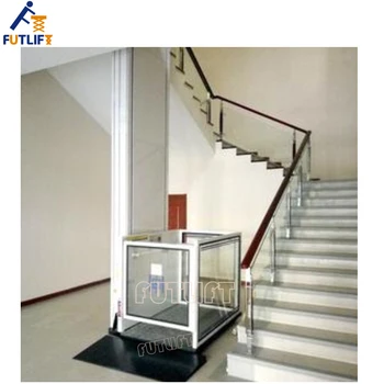 Гидравлический алюминиевый лифт Домашний лестничный подъемник Лифт для инвалидных колясок