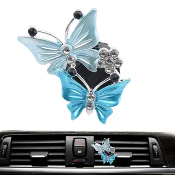 Автомобильные зажимы для воздухоотвода в виде бабочки, Автомобильный зажим для диффузора в виде бабочки, Украшение для воздухоотвода в виде бабочки, вентиляционные зажимы в виде бабочки для женщин и девочек