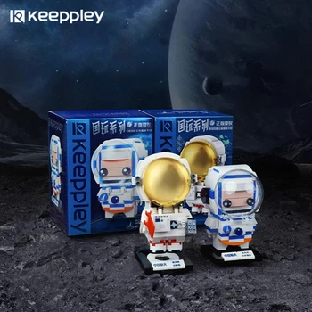 keeppley China Aerospace Astronaut Строительные блоки Совместно Собранные Развивающие игрушки Kawaii Модель подарка на день рождения Украшения