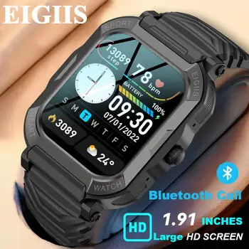 EIGIIS 2023 1,9 Дюймовые Смарт-часы Мужские С Полным Сенсорным Экраном Спортивные Фитнес-часы Монитор Здоровья Bluetooth Шагомер Вызова Smartwatch