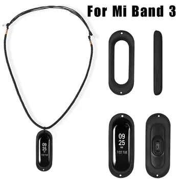 Модное вязаное ожерелье, чехол-держатель для Xiaomi Mi Band 3, защитный чехол от потери с резиновыми подвесками, аксессуары