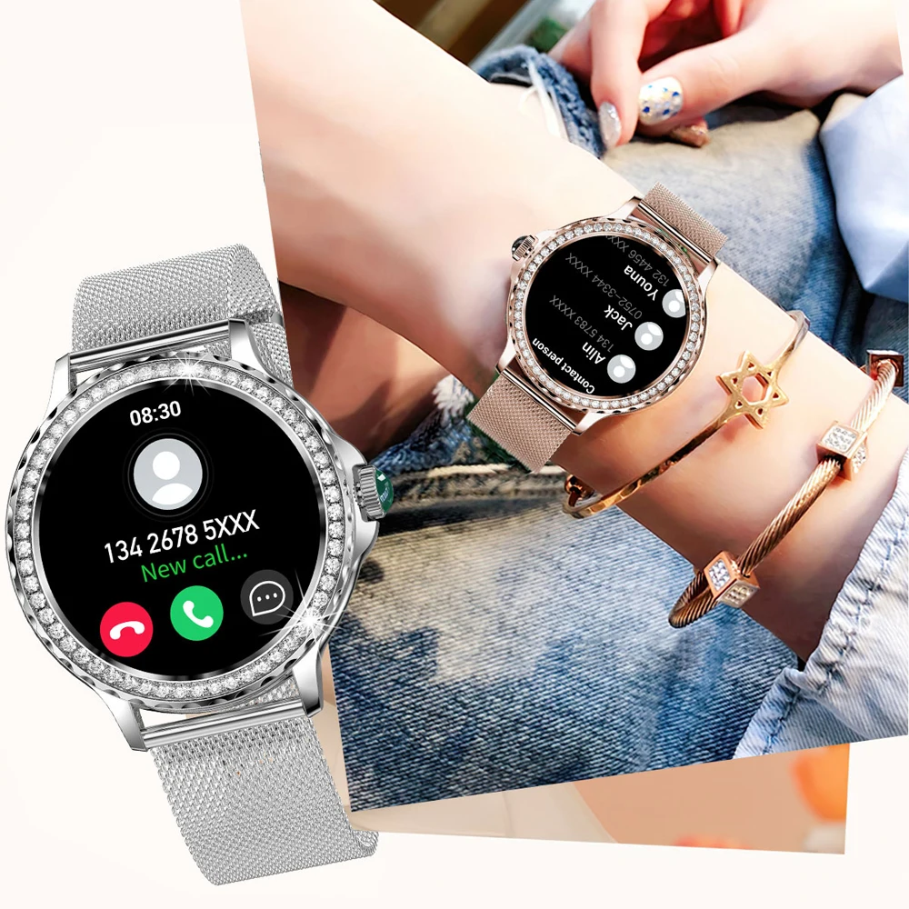 Женские смарт-часы NX19, Bluetooth-вызов, частота сердечных сокращений, Мультиспортивный режим, умный браслет для женщин, женские часы с полным сенсорным экраном