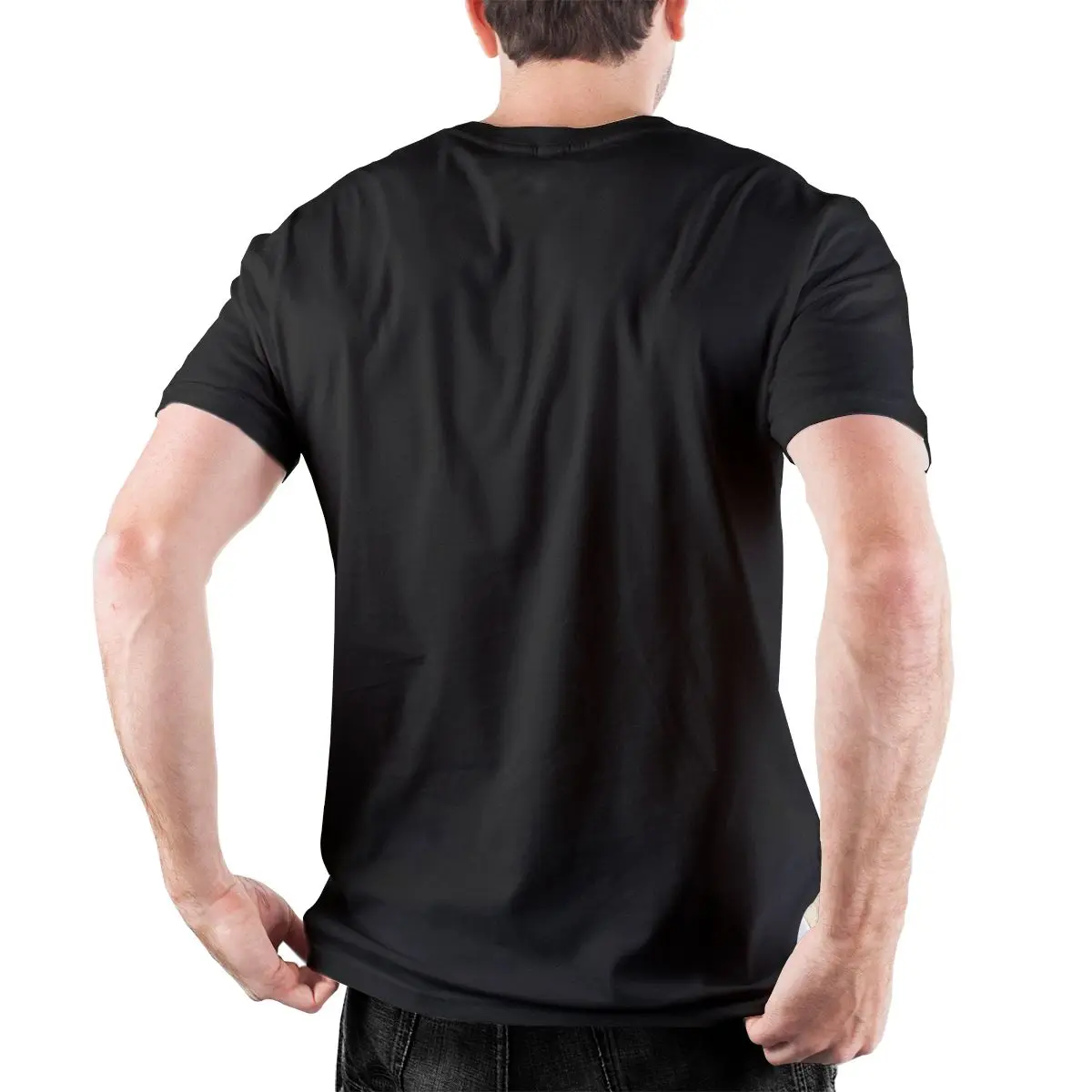 Мужская винтажная футболка с изображением моряка Popeyes, мультяшная одежда из 100% хлопка, забавная футболка с коротким рукавом и круглым вырезом, футболки больших размеров