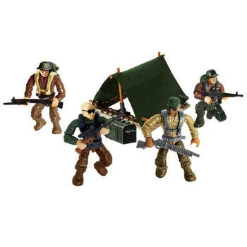 Современный военный Мега строительный блок Sirius Commando Лагерь Одиноких Волков Фигурки Оружие Кирпичи Игрушки Для мальчиков Подарки