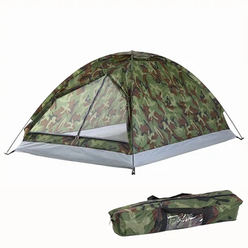 Походная палатка 1шт, водонепроницаемый ветрозащитный УФ-козырек, навес на 1/2 человека, Однослойная уличная портативная камуфляжная палатка