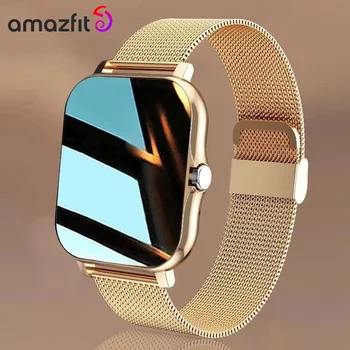 AMAZFIT 2023 Умные Часы Для Женщин В Подарок С Полным Сенсорным Экраном Bluetooth Звонки Цифровые Наручные Часы Для Huawei Xiaomi Apple Smart Watch