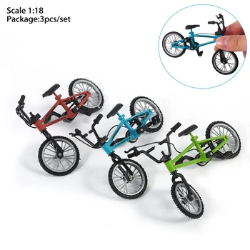 3 шт./компл. Имитация миниатюрной модели велосипеда из сплава в масштабе 1:18, игрушки для ретро-велосипедов, подарки для детей, наборы для диорамы