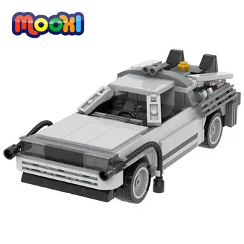 Научно-фантастические строительные блоки MOOXI Future Car Movie, Совместимые с кирпичами детали для сборки, обучающая детская игрушка для детского подарка MOC1253