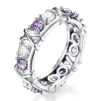 Высококачественные кольца с крестом AAA Zricon Серебряного цвета Обручальное кольцо для женщин Модные украшения