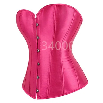 Корсетный топ-бюстье Caudatus Розово-красного цвета для женщин, Атласный Сексуальный корсет на шнуровке, Парчовый корсет в винтажном стиле, Большие размеры
